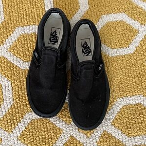 Vans Kids Black Slip-On Sneakers